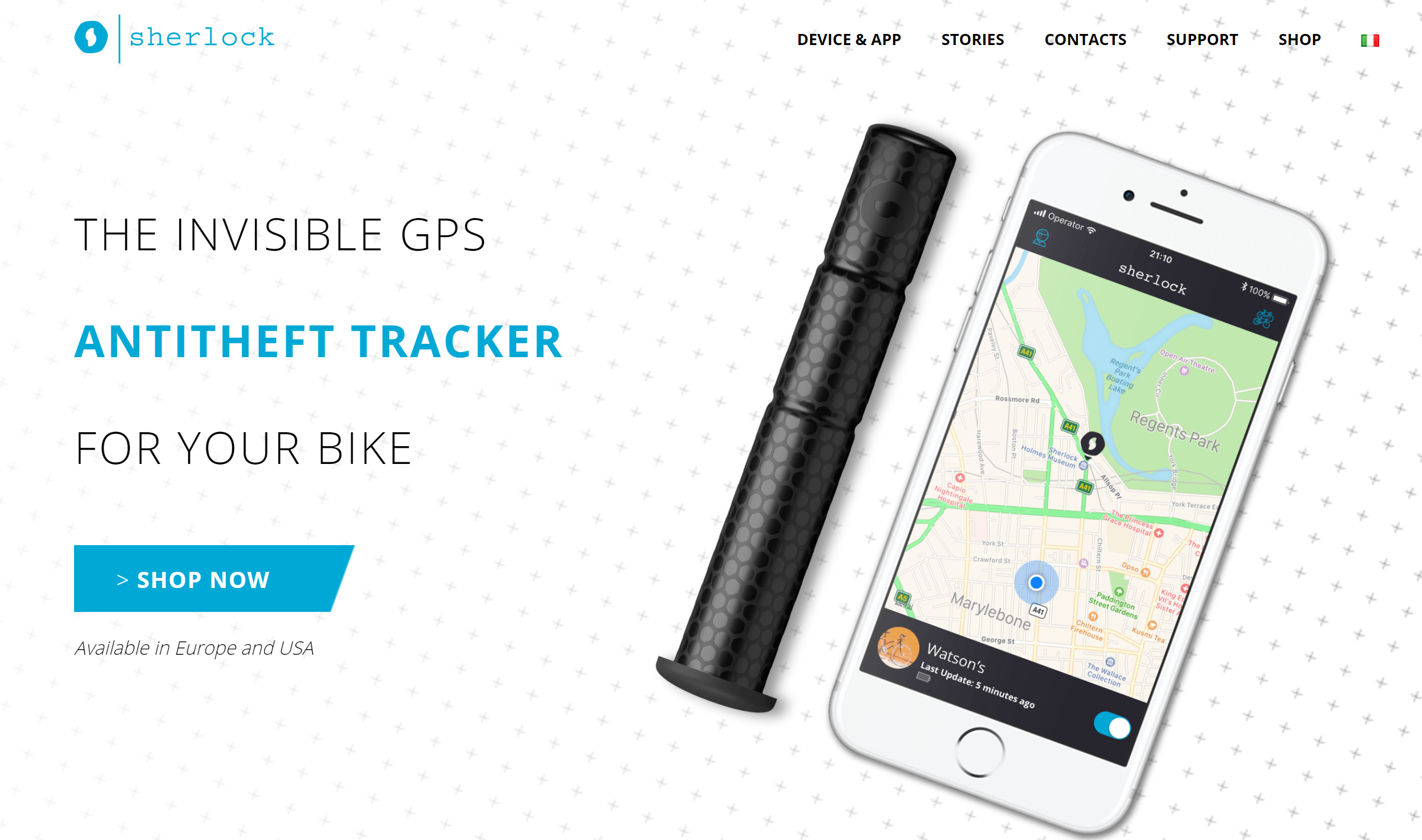 Sherlock bike anti-theft device